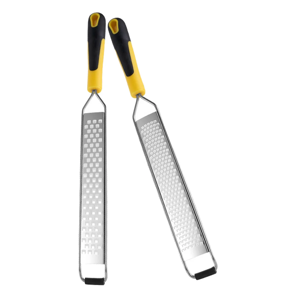 

2pcs Stainless Steel Cheese Graters 8 Inch Long Handle For Hard Cheese Chocolate Zest Lemon Peel Truffle Fruit Vegetable