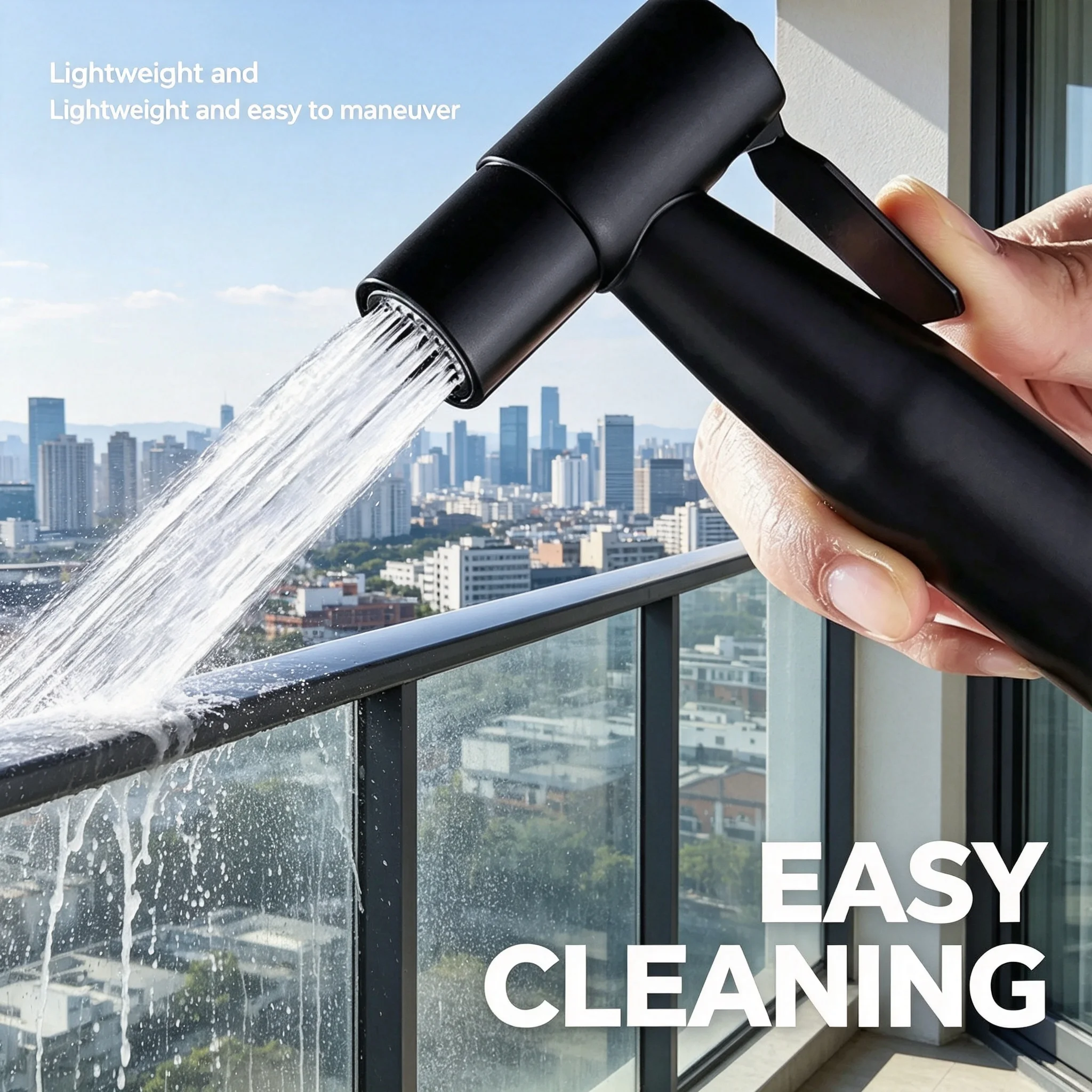 Handheld Toilet Bidet Sprayer Affordable Complete Kit Wall Mount Shattaf with Stretchable Coil Hose for Multi-Purpose Cleaning