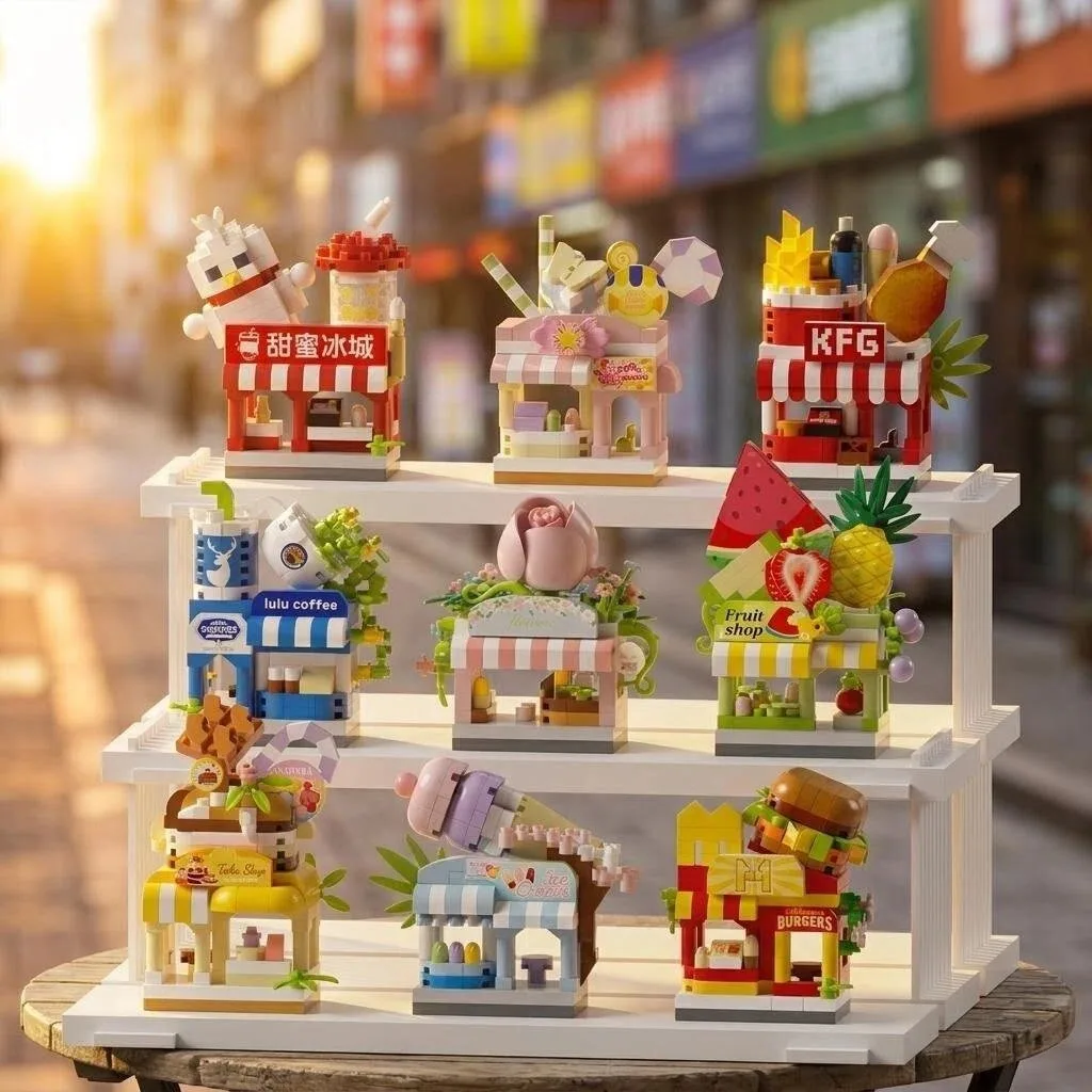 

Креативный конструктор City DIY: Цветочный магазин, Кофейня, Дом с фруктовыми тортами. Игрушки для сборки, подарки на день рождения для детей.