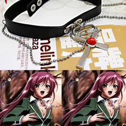 Athemis Rosario And Vampire Moka Akashiya Cosplay Necklace Cross Pendant Choker Adjustable For Halloween Christmas