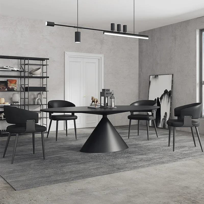 Итальянский дизайн, современный обеденный стол для вечеринки, уникальный роскошный черный центральный обеденный стол для гостиной, мебель для дома Mesas De Jantar