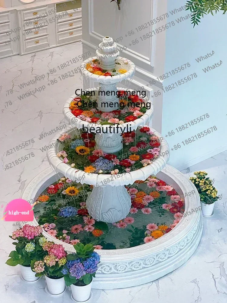 European-Style Water Fountain Wedding Spray Pond Landscaping Decoration Decoration Garden Outdoor Courtyard Waterscape  AB