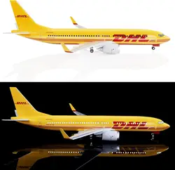 Aeroplane Toys 47cm 737 Large 1:85 Scale Model Airplane DHL B737 Plane Models Diecast Airplanes Toy With Led Light For Collectio