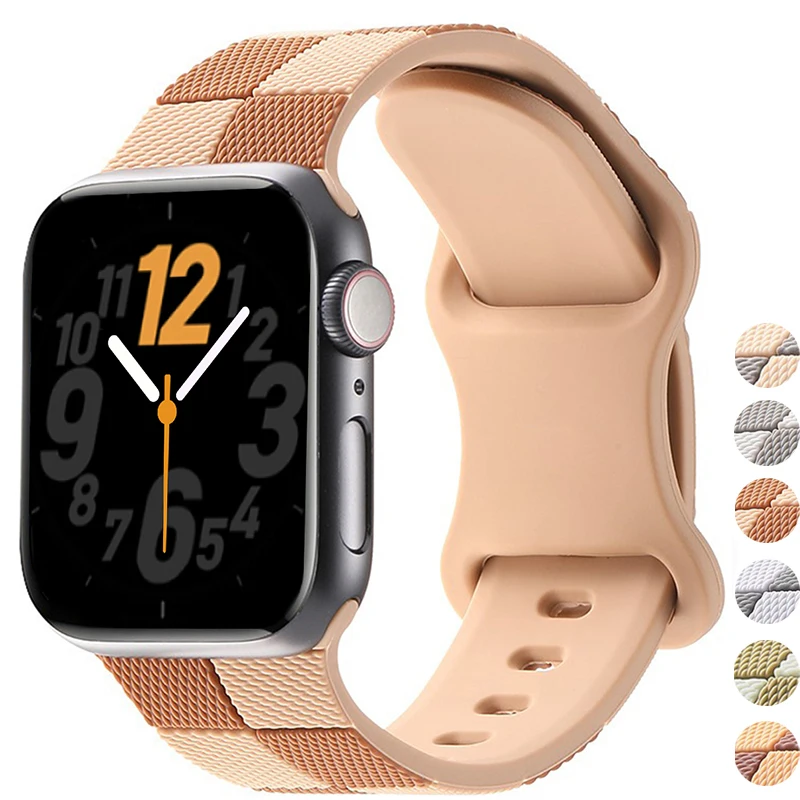 สายซิลิโคนสําหรับ Apple Watch 46 มม.44 มม.45 มม.40 มม.41 มม.42-38 มม.สร้อยข้อมือกีฬาสําหรับ iWatch Series 10 8 7 6 5 4 Ultra 2 49 มม.