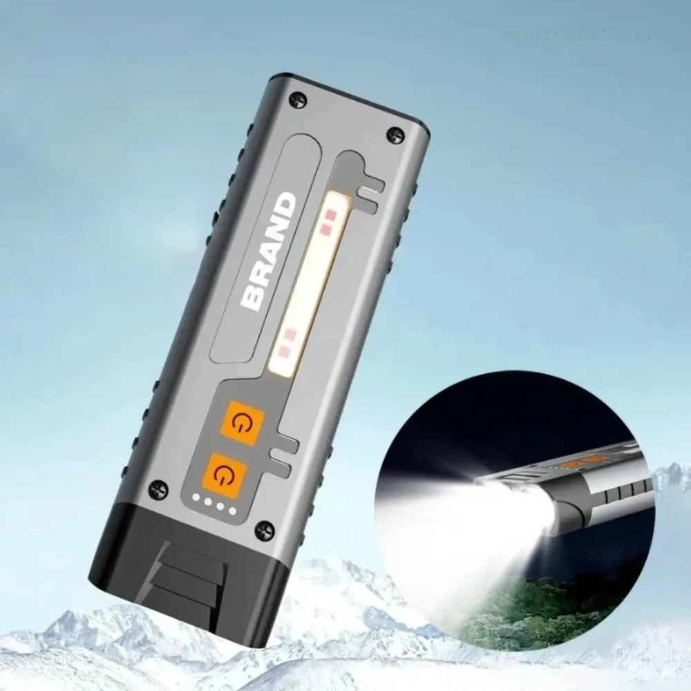 Multifunctional Sensor Mini EDC Flashlight Side‑Light Torch USB Rechargeable Strong Light Tool for Outdoor Camping Emergency Use
