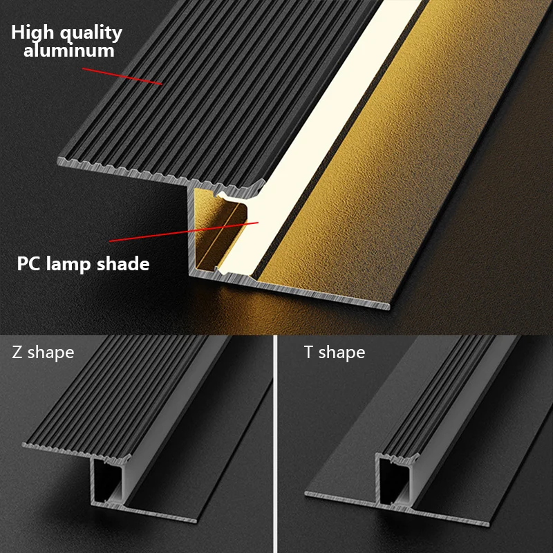 Imagem -02 - Frameless Led Teto Top Corner Perfil de Alumínio Recesso Suspenso pc Difusor Canal Placa de Gesso Retroiluminação Escondida Linha Lâmpada