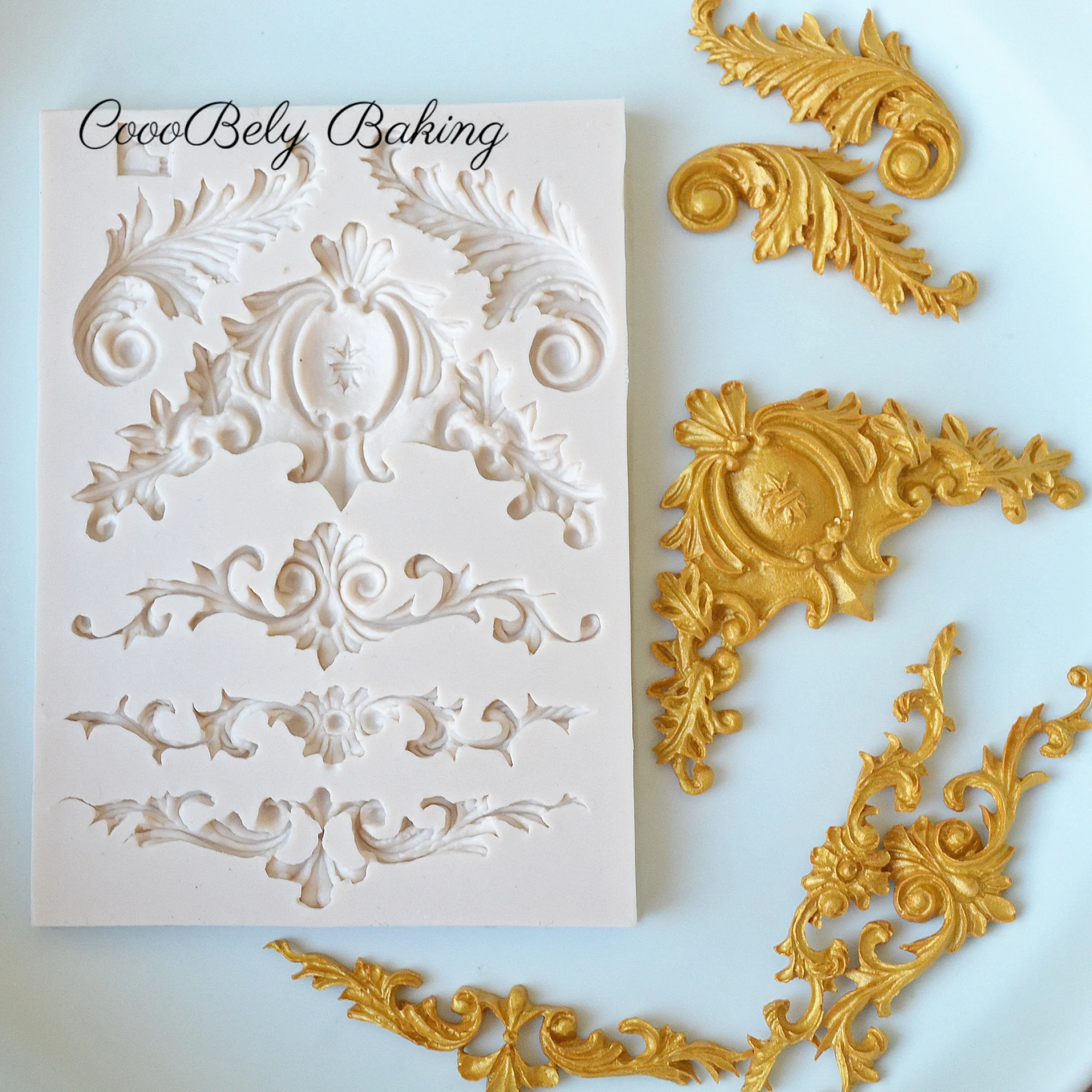 Lace Silicone Molds For Baking Cake Border Fondant Mould Cake Decorating Tools Polymer Clay Mould Chocolate Lace Molds M2063