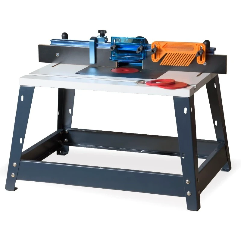 71402 Bench Top Router Table and Fence Set, with 24” x 16” Laminated MDF Top, 2-1/2” Dust Collection Port and Featherboard