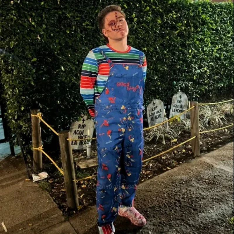 

FC6Cosplay Costume, Ghost Doll Reincarnation, Chucky Overalls Performance, Cosplay, Halloween Costume for Festivals@FC8！