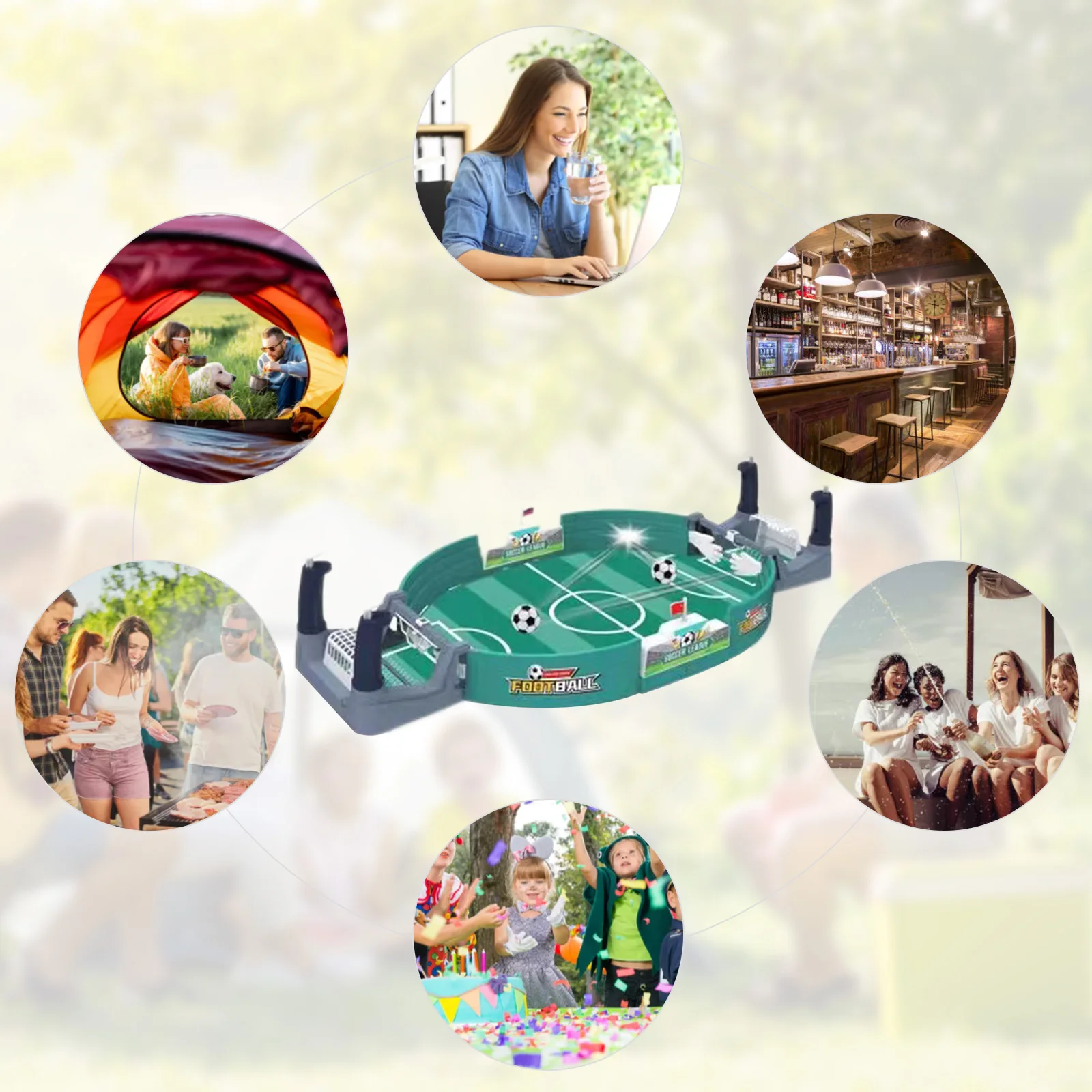 Jouets interactifs Parent-enfant portables, Mini Table de sport de football avec 2/4/7 ballons, jeux d'arcade, jouets d'éducation physique