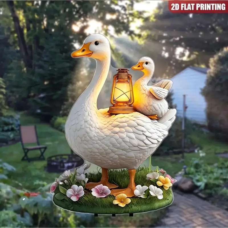 2D Acrylic Garden Stake Waterproof Outdoor Lawn Decoration And Yard Ornament For Patio Flower Bed Home Decor Supply For Home Us