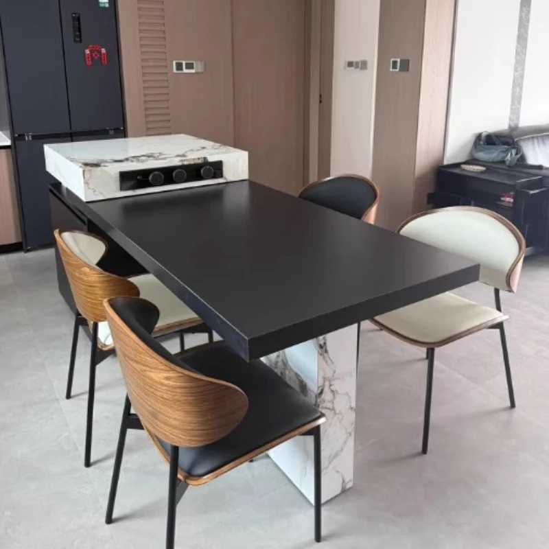 

‌Italian Retro Solid Wood Dining Chair Mid-Century Modern Armchair Hotel Restaurant High Resilience Stool Premium Faux Leather