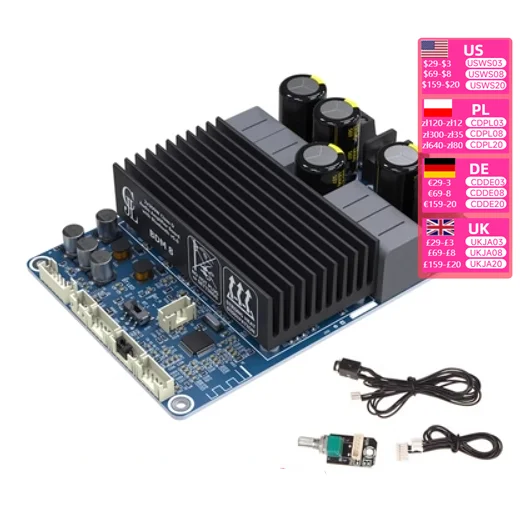 Nvarcher TPA3255 Bluetooth 5.0 HIFI Audio power amplifier board 300W+300W dual-channel home