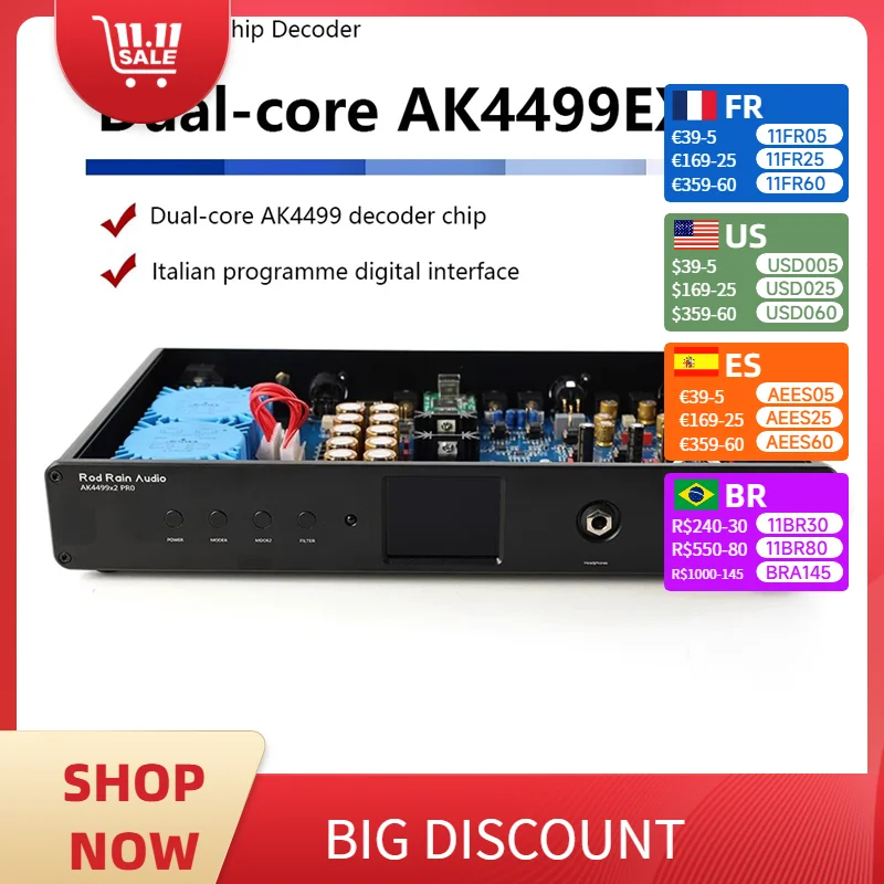 Signature Audio Decoder Dual AK4499EX DAC QCC3084 Bluetooth 5.4 HIFI Audio Decoder AMANERO USB Daughter Card DSD512 384KHz