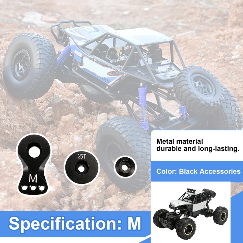 Metallo 25T regolabile Servo Saver braccio corno per TRX-4 Axial SCX10 1/10 RC auto elicottero modello barca parti di aggiornamento