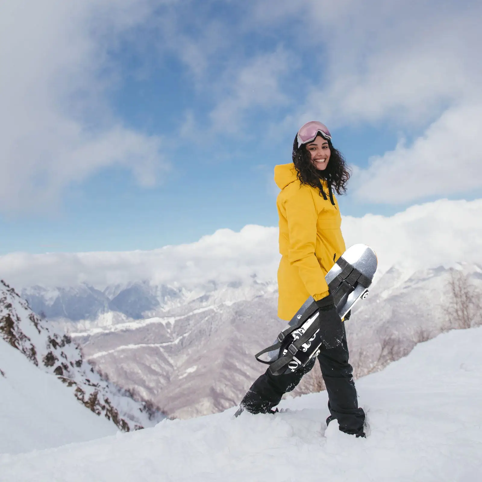 

Регулируемый плечевой ремень для сноуборда, прочный, легкий, устойчивый к истиранию, универсальный ремень для переноски лыжного снаряжения