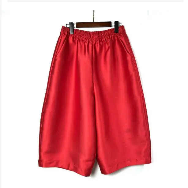 Spring Autumn Large Size Women's Fashion Wide Leg Pants Loose  Bud Casual Meat Cover Mom Pants 8-point Big Leg Pants