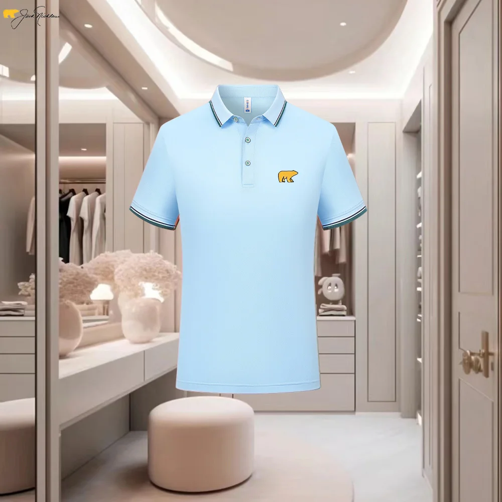 2026 Hot Sale Men's Summer Casual Breathable Comfortable Polo Shirt Men's Solid Color High Quality Short Sleeve T-Shirt