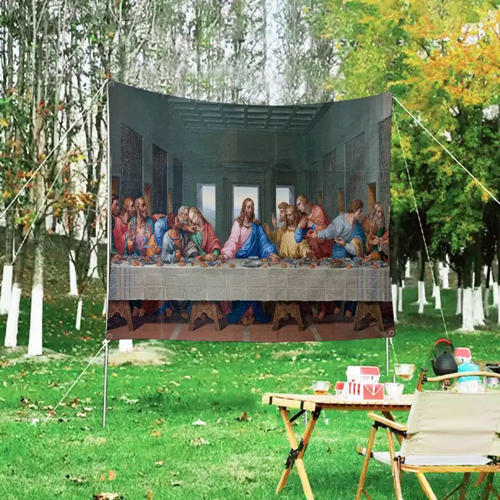 Classic Art Category world famous painting Retro Flags Multiple Choice Living Studio Booth Interior Decoration Banner