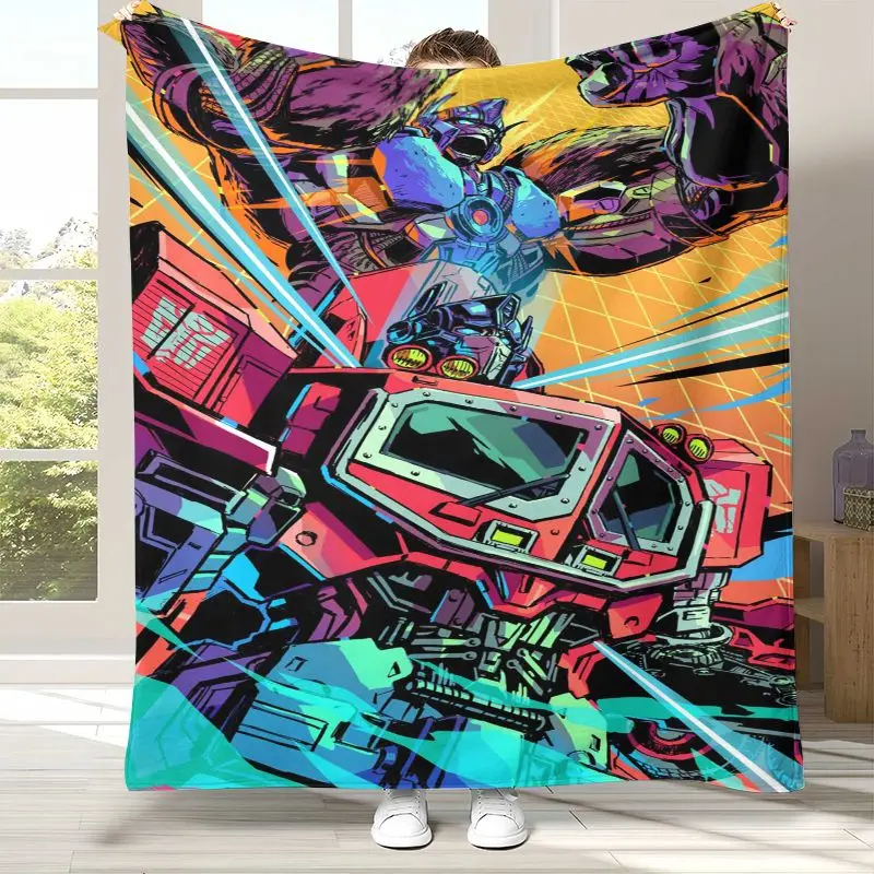 Autobots Transformers Optimus Prime Flannel Throw Blanket,Cozy Warm Blanket for Bed,Sofa,Living Room,Picnic,Camping,Home Decor