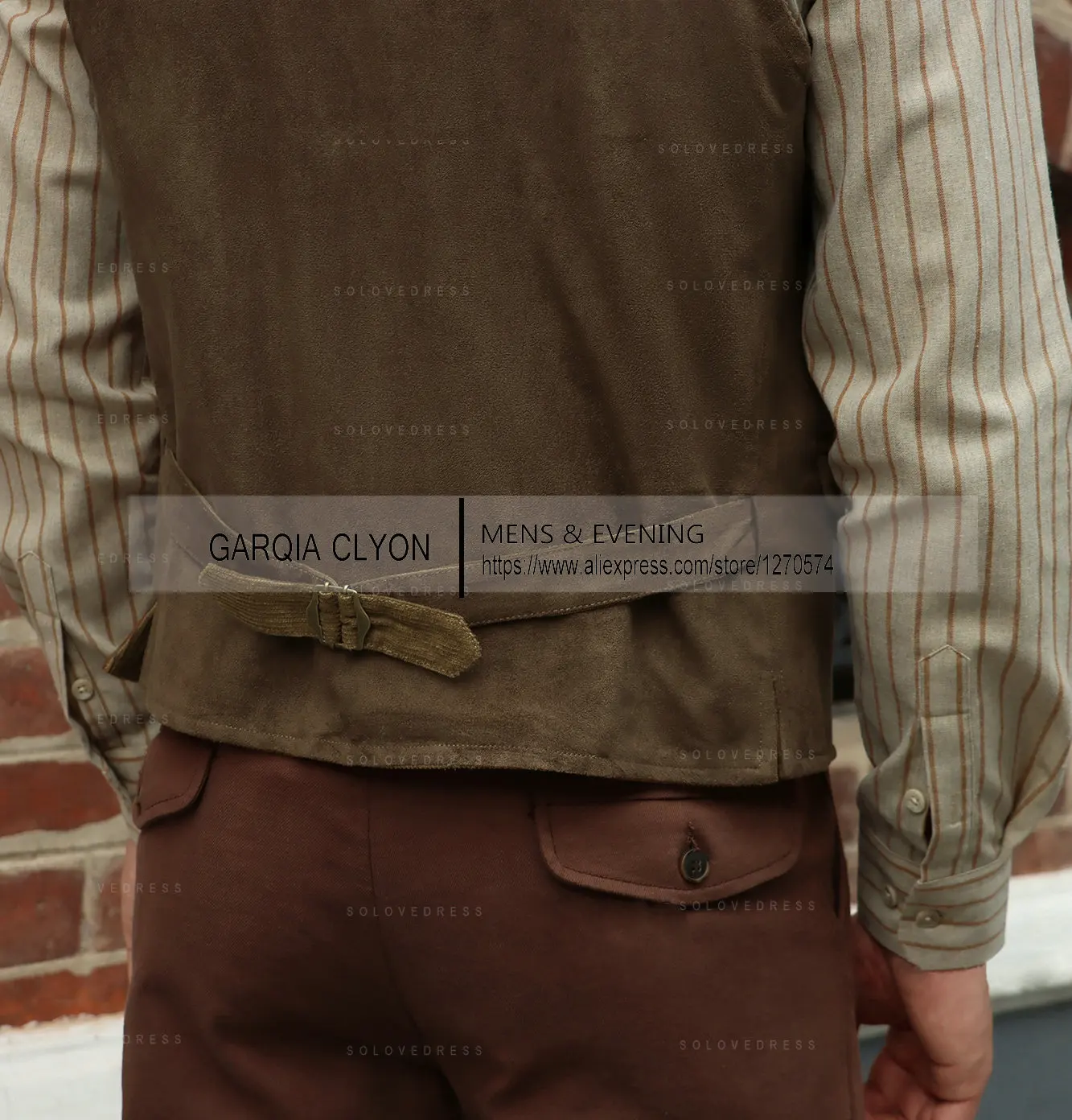 V Neck Single Breasted Classic Suede With 4 Real Pocket Men's Waistcoat Western Cowboy Men's Slim Fit Vest