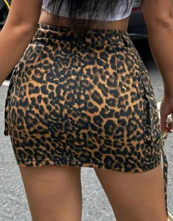 

Pocket Strap Design Hip Wrap Sexy Women's Denim Short Skirt Personalized High Street New Fashion Female Sexy Mini Skirts