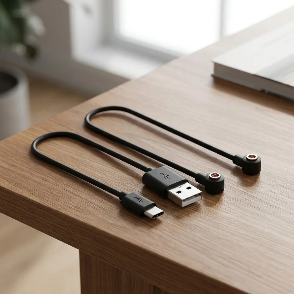 Magnetic Charging Cable 2 Pack for Smart Ring with 4.0mm Round Connector to Support Power Transmission and Portability