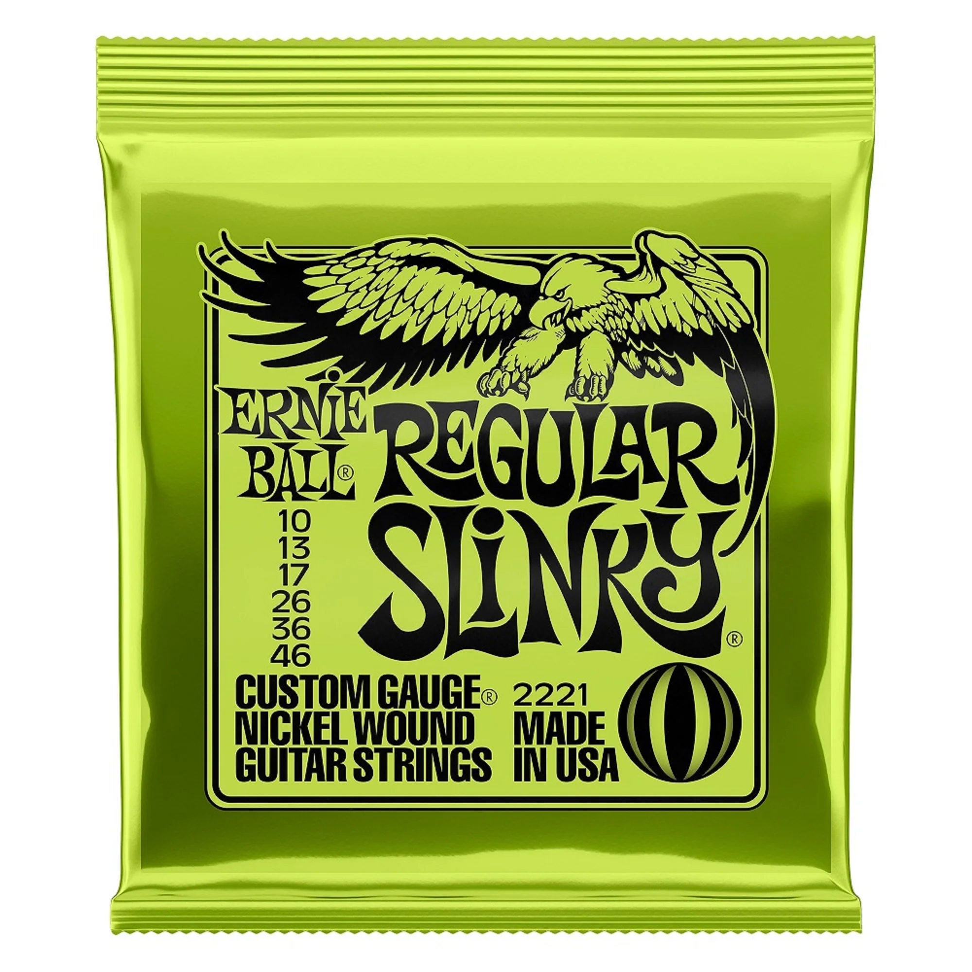 Cuerdas de guitarra eléctrica/Acústica/clásica de nailon de cobalto Ernie Ball Regular, cuerda de níquel de roca pesada Real para accesorios