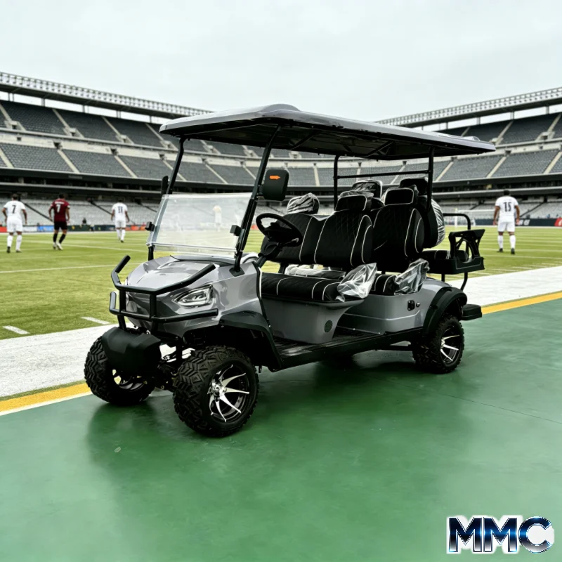 مبيعات المصنع المباشرة الموثوقة: 2/4/6/8 مقاعد، دفع رباعي، عالي السرعة، 5 كيلو وات بالجملة 7 كيلو وات 4WD عربة جولف كهربائية بإطار من سبائك الألومنيوم #4