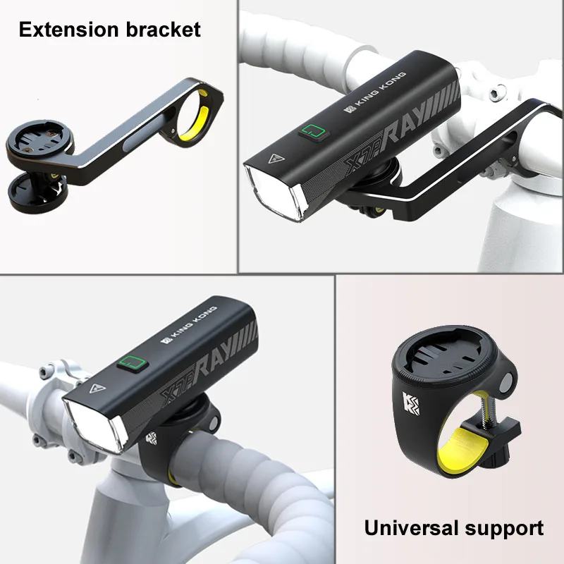 USB Rechargeable Bicycle Light, Night Riding, Bike Lamp, Outdoor Riding Equipment, Waterproof, Large Capacity Battery,1000LM LED