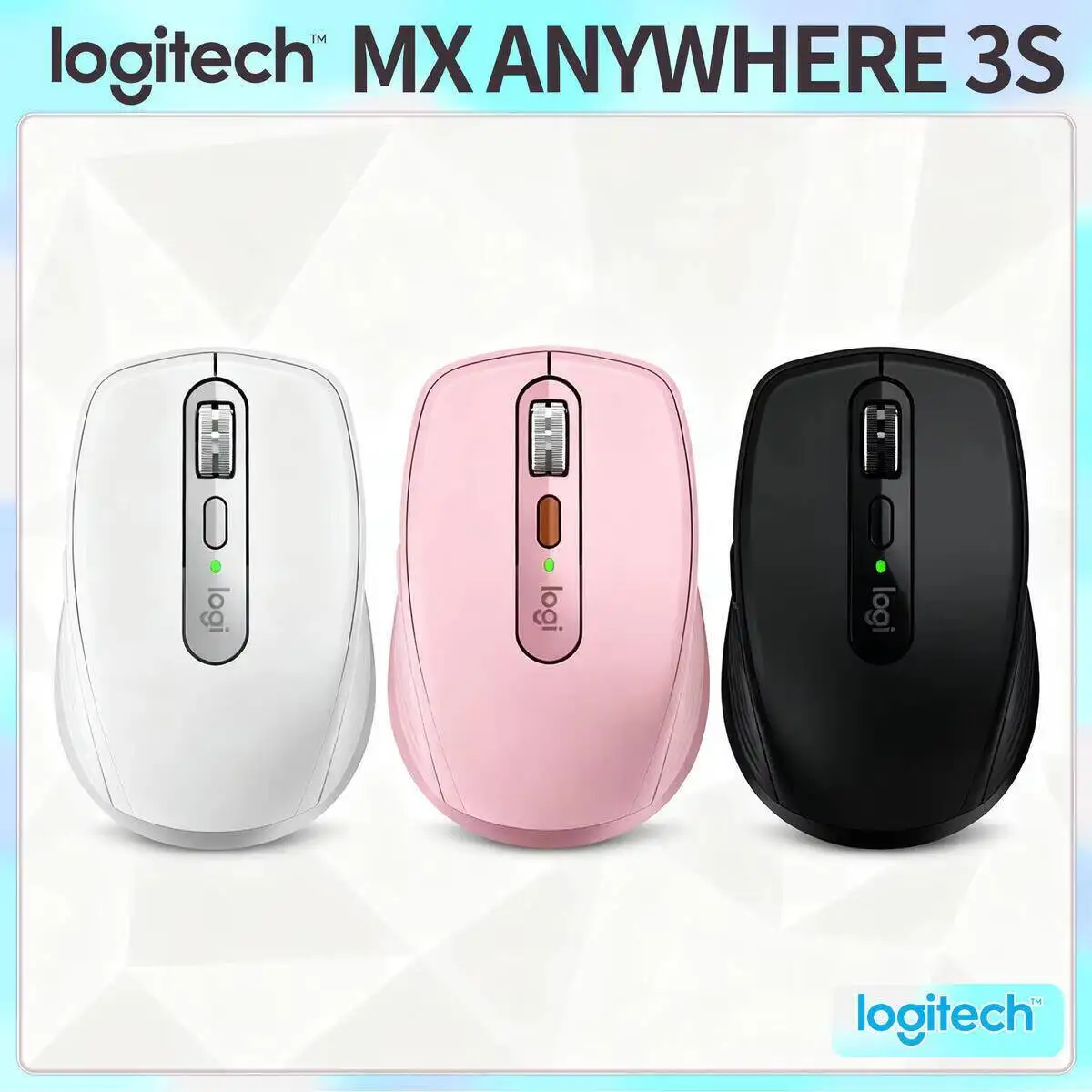 

Компактная мышь Logitech MX Anywhere 3S, эргономичный дизайн, перезаряжаемая, с быстрым прокруткой для портативных ПК Mac