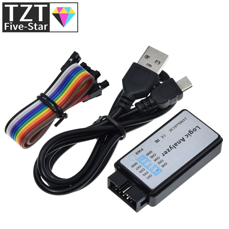 Imagem -02 - Analisador Lógico Usb 24mhz Canais 24m Segundos Depurador Lógico para Braço Fpga Analisador Lógico Lógico 24m 8ch