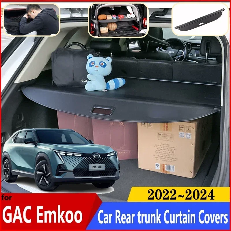 

Car Trunk Curtain For GAC Emkoo 2024 2023 2022 Trumpchi Emkoo Car Trunk Luggage Curtain Cargo Covers Anti-peeping Accessories