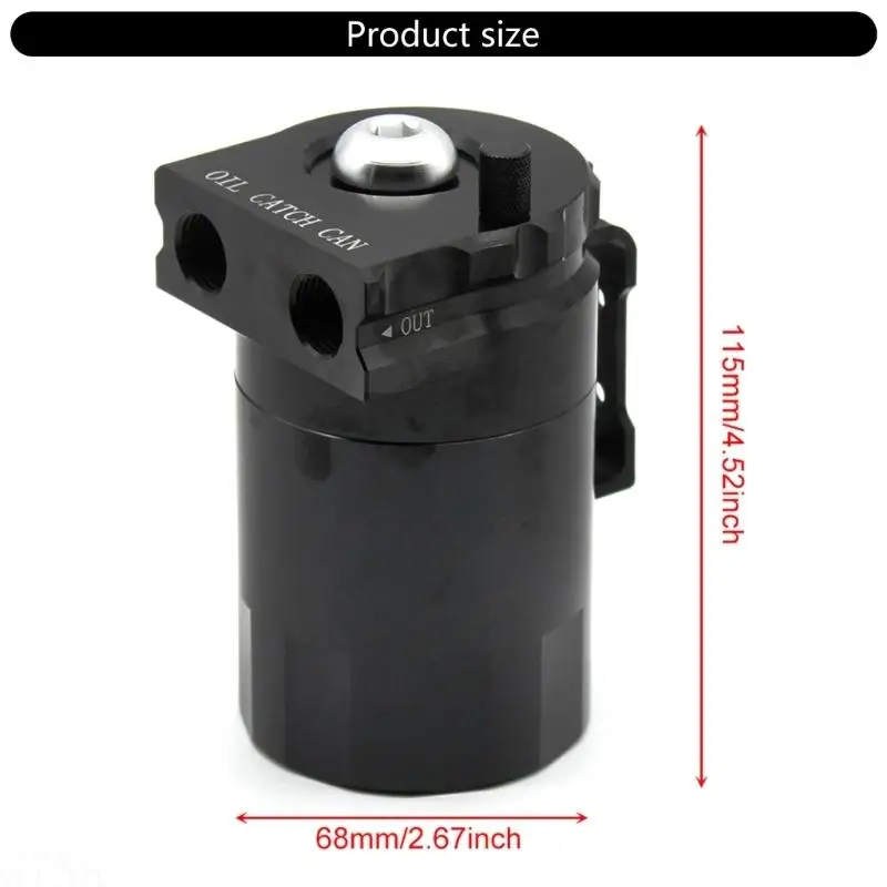 G7NA 300 Aluminium Öl Catch Can Reservoir Kraftstoff Tanks Motor Polnisch Verblüfft Auto Universell Oil Catch Can – Detail 6