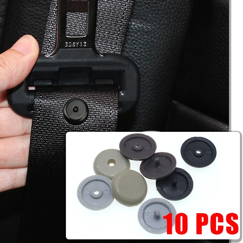 10PCS Car Safety Seatbelt Stopper Buckle Plastic Anti-slip Button Retainer Automobile Seat Belt Spacing Limit Stop Auto Interior