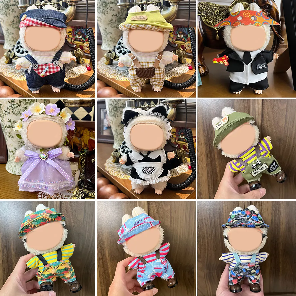 

Mini Matched Clothes Set For 17cm Labubu V3 Doll Clothes Outfit Accessories Ropa Labubu Plush Doll's Clothing