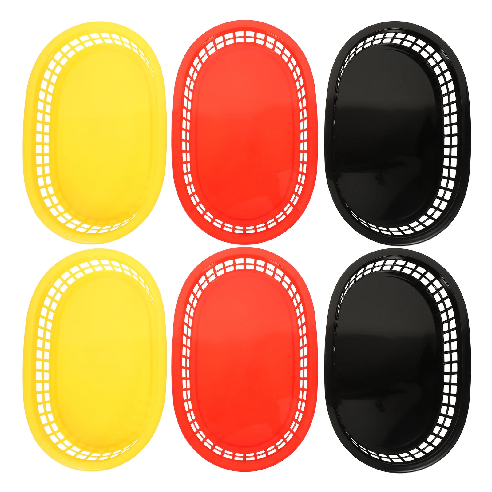 

6 Pcs Fried Chicken Basket Plastic Lightweight Kitchen Chip Storage Fruit Household Baskets Multi Function