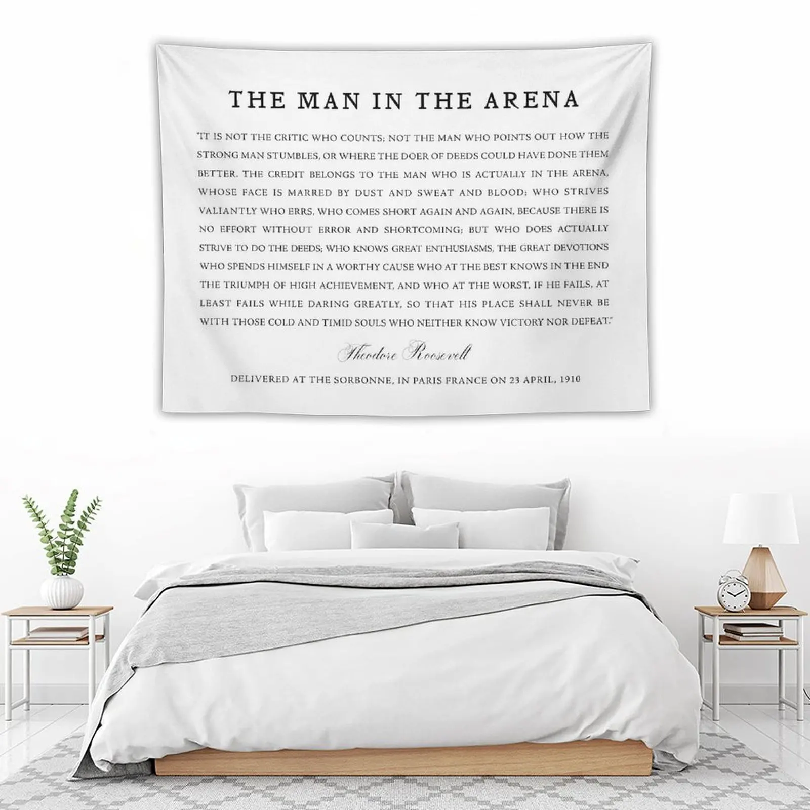 

The Man In The Arena Tapestry Wallpaper Bedroom Decorative Paintings Bed Room Decoration Wall Hanging Decor Tapestry