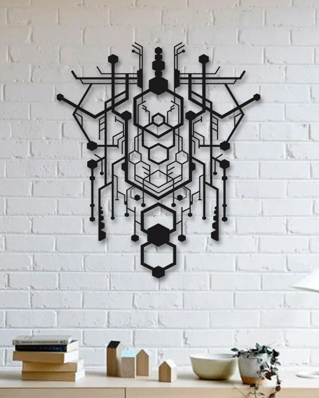 

Designed Decorative Metal Wall Decor Modern Table Black Wall Décor,Living Room, Bedroom, Kitchen, bathroom Interior Decoration,