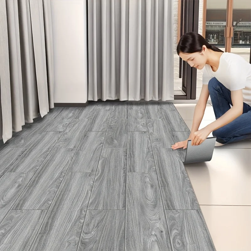 10/20PCS 40X15CM PVC Self Adhesive Floor Planks Peel and Stick Flooring Tiles Wood Look for Bedroom Living Room Home Decor
