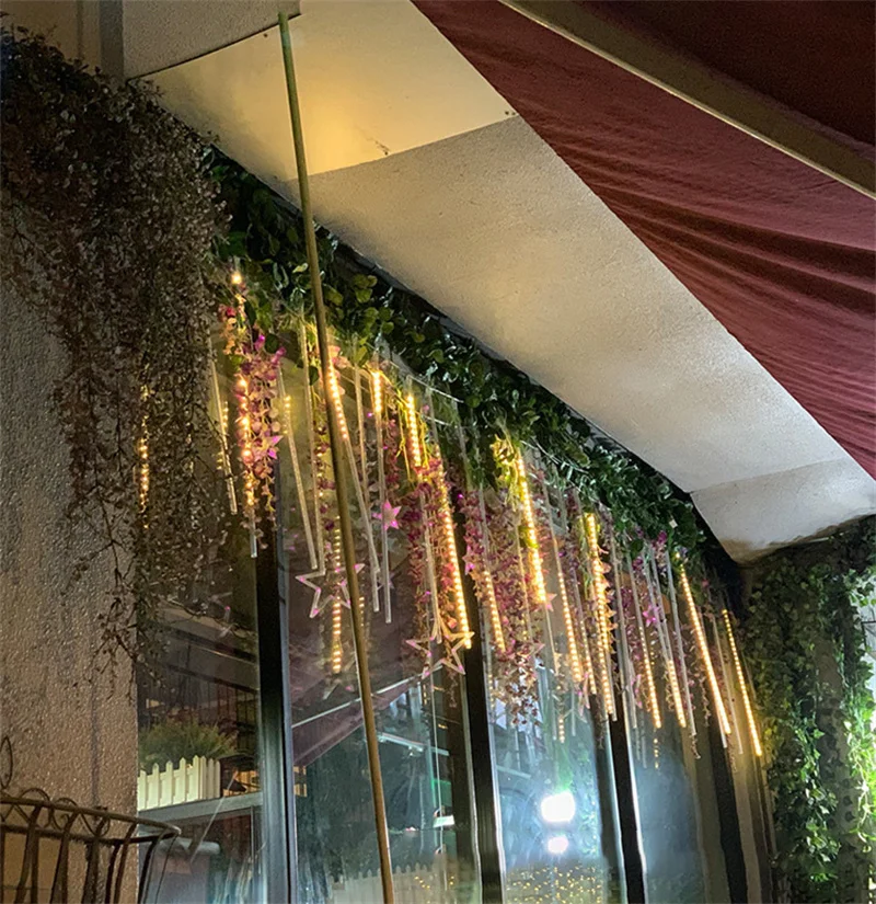 30/50cm Led ışık açık Meteor duş yağmur ışıkları su geçirmez bahçe dekor açık sokak Garland yeni yıl noel dekorasyon