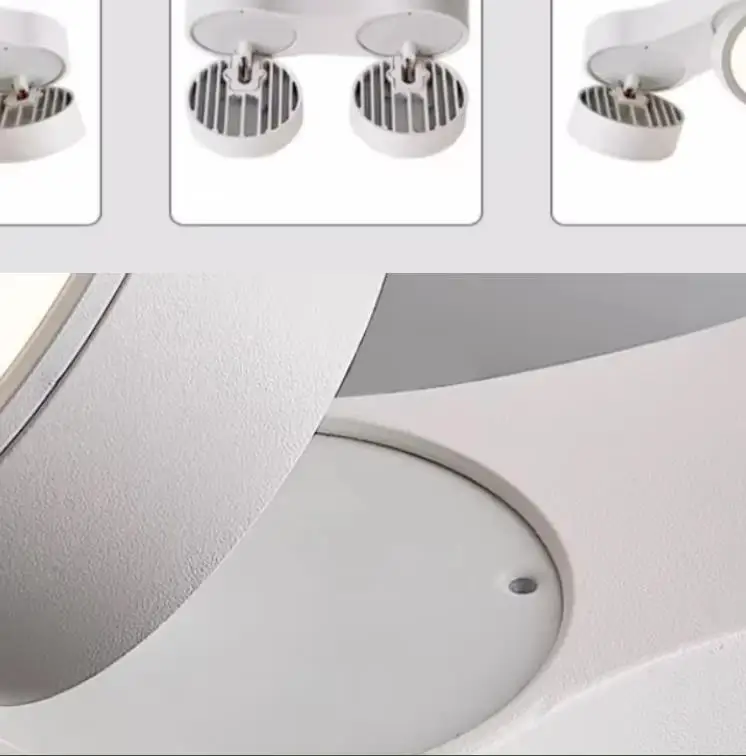 Ultra-thin Led Ceiling Perforation-free Adjustable Angle No Main Light Living Room Ceiling Double Head Spotlights