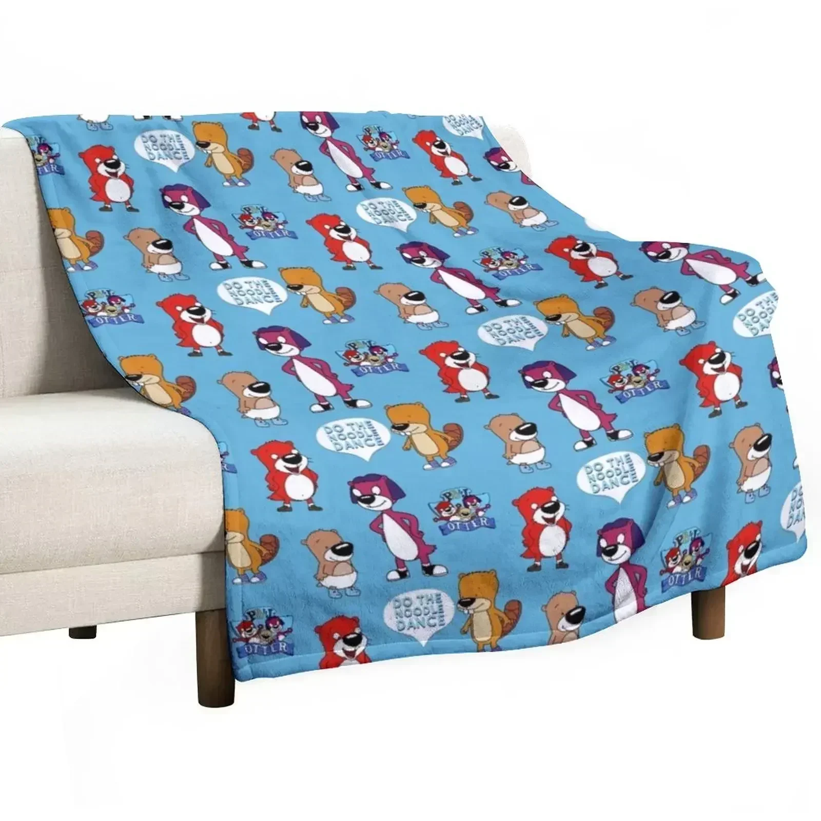 

Jelly, Peanut, Butter, Munchy Otter Art Combo Pack Throw Blanket Decoratives Heavy Soft Plaid Decorative Throw Blankets