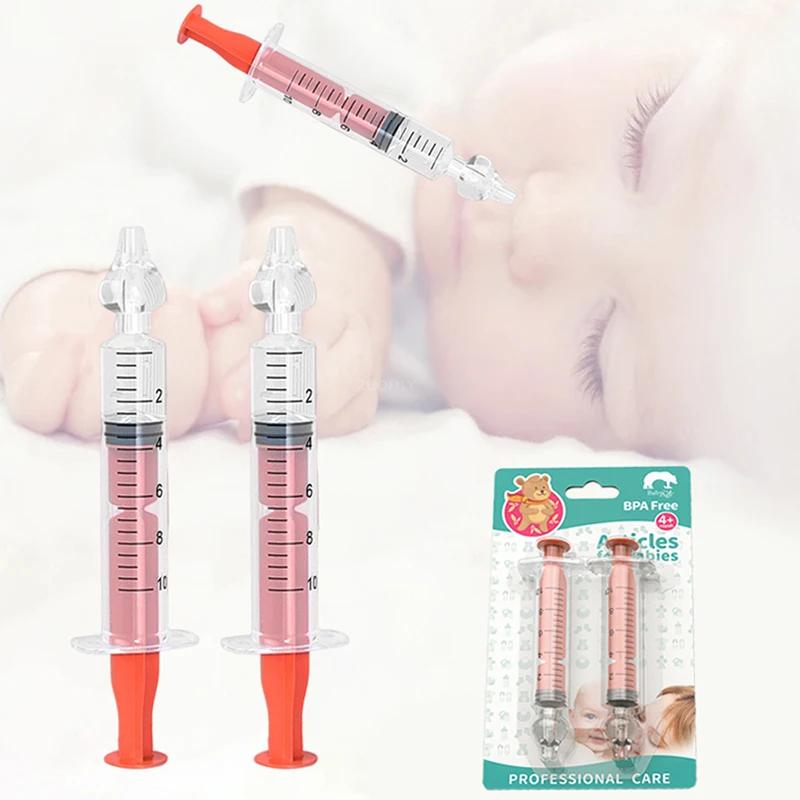 2pc 10ml Professional Syringe Nasal Irrigator With Syringes For Baby Infant Safe Nasal Cleaner For Newborns Infants Nose Cleaner