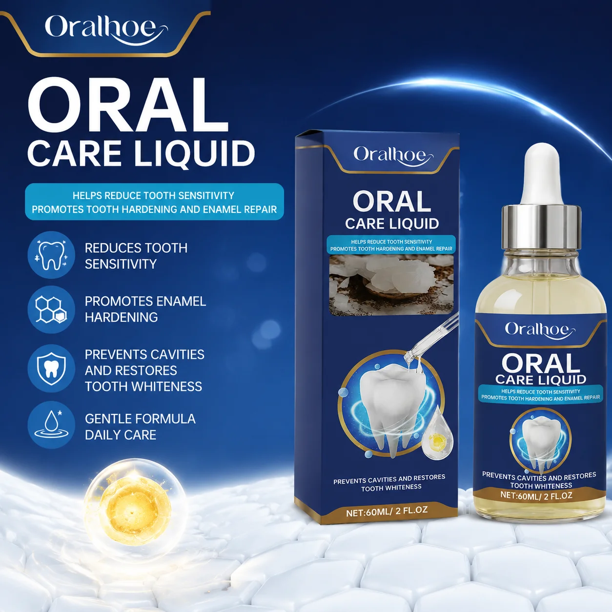 Oral Care Liquid Reduces Tooth Sensitivity Repairs Enamel Strengthens Teeth Brightens Tooth Daily Gentle Oral Care Oralhoe
