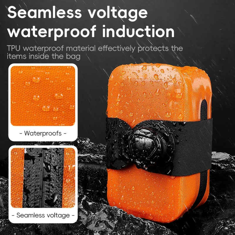 مقاوم للماء دراجة حقيبة دراجة صغيرة السرج حقيبة المحمولة الذاتي قفل مقاوم للماء دراجة الذيل حقيبة الدراجات أداة حقيبة #5