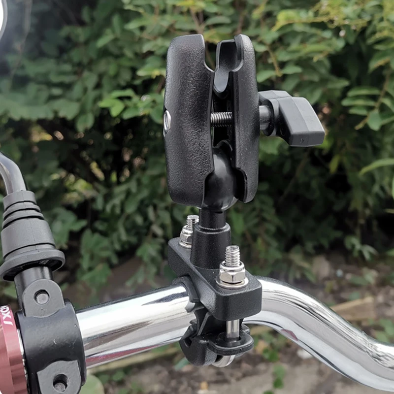 Podstawa do montażu na kierownicy motocykla z 1-calową szyną do montażu kulowego do kamery akcji, telefonu komórkowego i smartfona — zdjęcie produktu 6