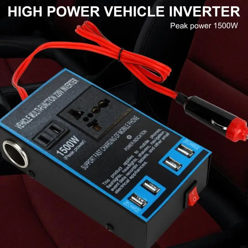 D0UC 1500W سيارة العاكس USB DC12V 24V إلى AC220V السيارات السلطة Inversor شحن سريع