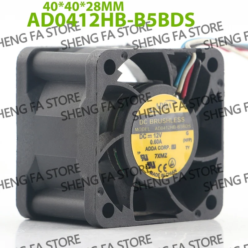 AD0412HB-B5BDS AC EC 4028 40X40X28MM 4CM chassis Server High speed PWM function cooling fan Original ADDA 5V 24V 48V DC12V 0.60A
