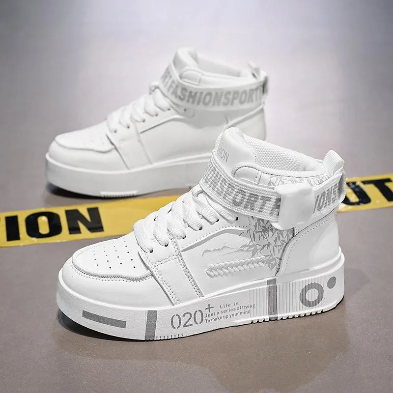 2026men High Top Boots Platform Vulcanized Sneakers Lace Up Soft Sole Men Casual Walking Shoes Ankle Boots Tenis Masculino 39-45